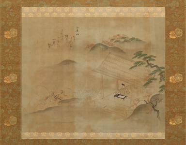 小倉山荘藤原定家詠歌之図